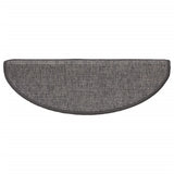 Tappetini per scale 15 pz 65x21x4 cm Beige e Grigio Semicircolari Grandi