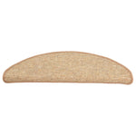 Tappetini Autoadesivi per Scale 15 pz Marrone Chiaro 65x21x4 cm