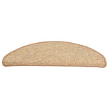 Tappetini Autoadesivi per Scale 15 pz Marrone Chiaro 65x21x4 cm
