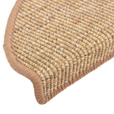 Tappetini Autoadesivi per Scale 15 pz Marrone Chiaro 65x21x4 cm