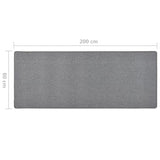 Tappeto Corsia Grigio Scuro 80x200 cm