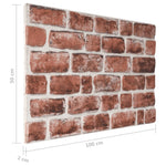 Pannelli Murali 3D con Mattoni Marrone Scuro 10 pz EPS