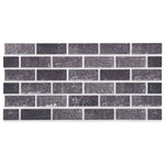 Pannelli Murali 3D con Mattoni Nero e Grigio 10 pz EPS