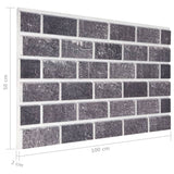 Pannelli Murali 3D con Mattoni Nero e Grigio 10 pz EPS