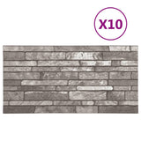 Pannelli Murali 3D con Design a Mattoni Grigio Scuro 10 pz EPS