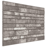 Pannelli Murali 3D con Design a Mattoni Grigio Scuro 10 pz EPS