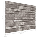 Pannelli Murali 3D con Design a Mattoni Grigio Scuro 10 pz EPS