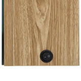 Armadietto Bagno con Specchio e LED Rovere 50x13x70 cm