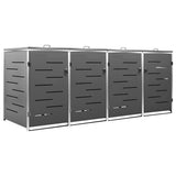 Copribidone per Spazzatura Singolo 69x77,5x112,5cm Acciaio Inox