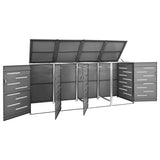 Copribidone per Spazzatura Singolo 69x77,5x112,5cm Acciaio Inox