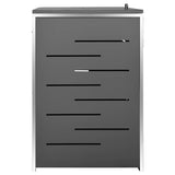 Copribidone per Spazzatura Singolo 69x77,5x112,5cm Acciaio Inox