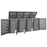 Copribidone per Spazzatura Singolo 69x77,5x112,5cm Acciaio Inox