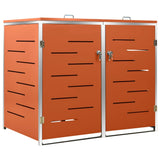 Copribidone per Spazzatura Singolo 69x77,5x112,5cm Acciaio Inox