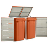Copribidone per Spazzatura Singolo 69x77,5x112,5cm Acciaio Inox