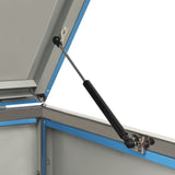 Copribidone per Spazzatura Triplo 207x77,5x112,5cm Acciaio Inox