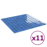Piastrella Mosaic 11 pcs Blu 50 x 50 cm Vetro