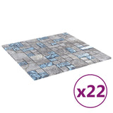 Piastrella Mosaic 22 pcs Grigio e Blu 50 x 50 cm Vetro