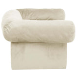 Divano per Cani con Cassetto Crema 75x50x38 cm in Peluche