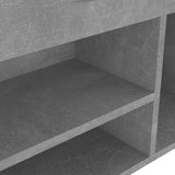 Panca Scarpe con Cuscino Grigio Cemento 104x30x49cm truciolato