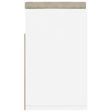 Panca Scarpe Cuscino Bianco Rovere Sonoma 104x30x49 truciolato