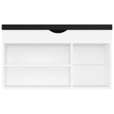 Panca Porta Scarpe con Cuscino Bianca 80x30x47cm truciolato