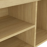 Panca Porta Scarpe Cuscino Rovere Sonoma 80x30x47cm truciolato