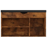 Panca Porta Scarpe Cuscino Rovere Fumo 80x30x47cm truciolato