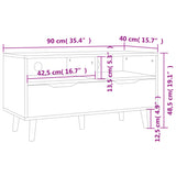 Mobile Porta TV Grigio Cemento 90x40x48,5 cm Legno truciolato