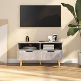 Mobile Porta TV Grigio Cemento 90x40x48,5 cm Legno truciolato