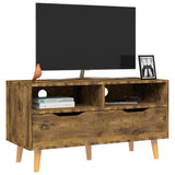 Mobile Porta TV Rovere Fumo 90x40x48,5 cm Legno truciolato