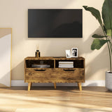 Mobile Porta TV Rovere Fumo 90x40x48,5 cm Legno truciolato