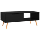 Tavolino da Salotto Nero 100x49,5x43 cm in Legno truciolato