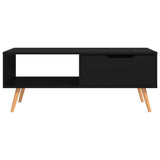 Tavolino da Salotto Nero 100x49,5x43 cm in Legno truciolato