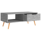 Tavolino Salotto Grigio Cemento 100x49,5x43cm Legno truciolato