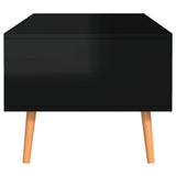 Tavolino Salotto Nero Lucido 100x49,5x43 cm Legno truciolato