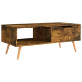 Tavolino Salotto Rovere Fumo 100x49,5x43 cm Legno truciolato