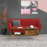 Tavolino Salotto Rovere Fumo 100x49,5x43 cm Legno truciolato