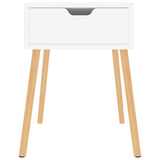 Comodini 2pz Bianco Lucido 40x40x56 cm in Legno truciolato