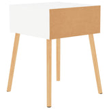 Comodini 2pz Bianco Lucido 40x40x56 cm in Legno truciolato