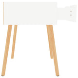 Comodini 2pz Bianco Lucido 40x40x56 cm in Legno truciolato