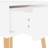 Comodini 2pz Bianco Lucido 40x40x56 cm in Legno truciolato