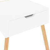 Comodini 2pz Bianco Lucido 40x40x56 cm in Legno truciolato