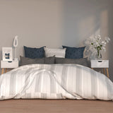Comodini 2pz Bianco Lucido 40x40x56 cm in Legno truciolato
