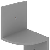 Scaffale Angolare a Muro Grigio 19x19x123 cm Legno truciolato
