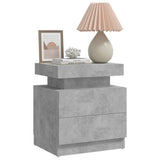 Comodino Grigio Cemento 45x35x52 cm in Legno truciolato