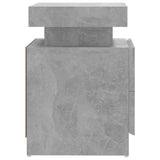 Comodino Grigio Cemento 45x35x52 cm in Legno truciolato