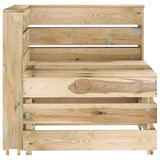 Set Salotto da Giardino 5 pz in Legno di Pino Impregnato Verde