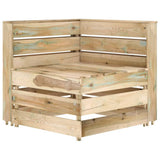 Set Salotto da Giardino 5 pz in Legno di Pino Impregnato Verde
