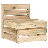Set Salotto da Giardino 5 pz in Legno di Pino Impregnato Verde