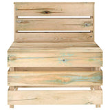 Set Salotto da Giardino 5 pz in Legno di Pino Impregnato Verde